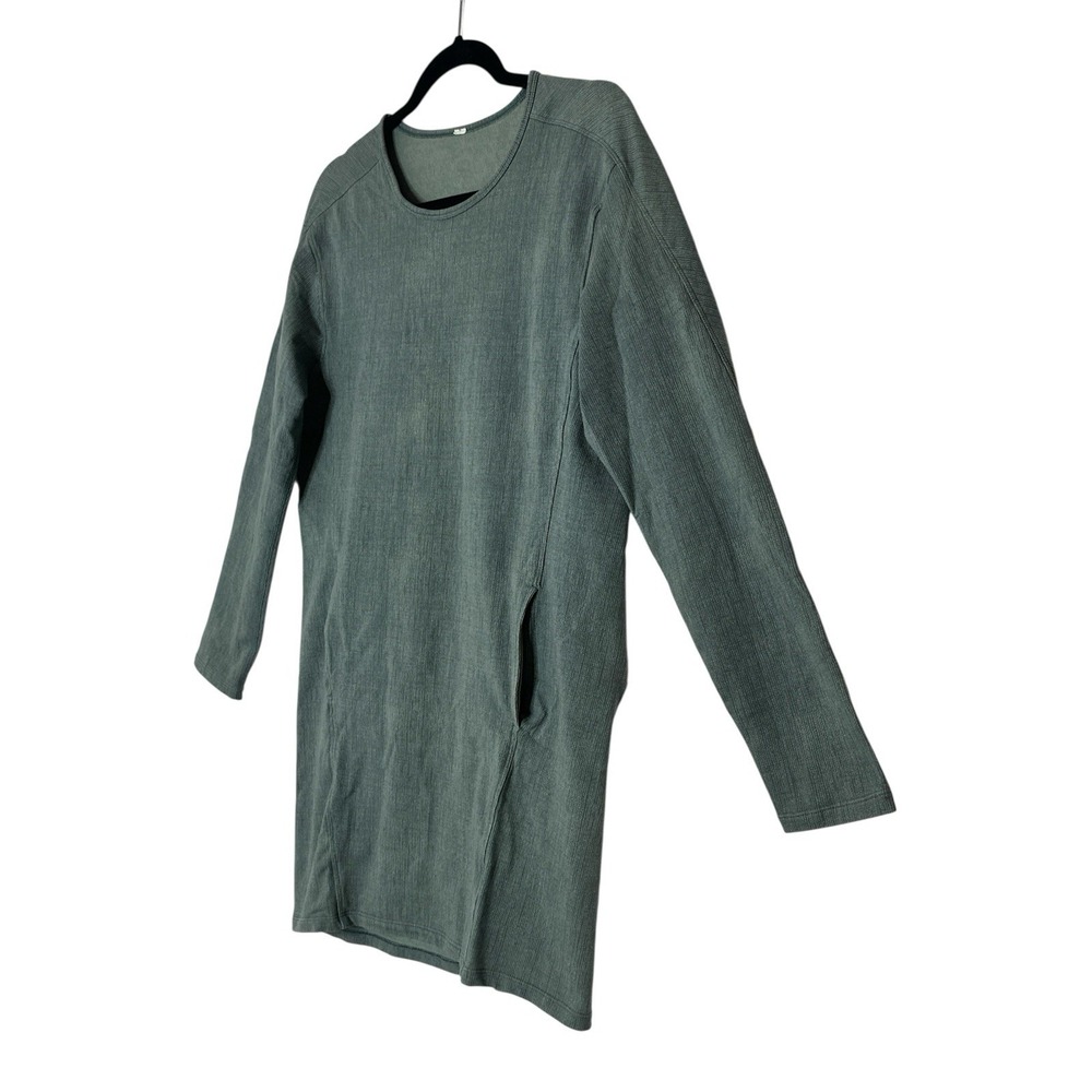 Lululemon Comme To Cozy Dress Women's Size 10 Textured Green Stretch Long Sleeve - Picture 7 of 7